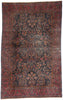 5 x 7 Navy Blue Antique Persian Sarouk Rug 79266
