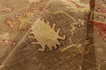 12 x 16 Brown Antique Turkish Oushak Rug 79349