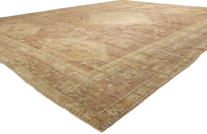 13 x 17 Antique Turkish Oushak Rug 74227