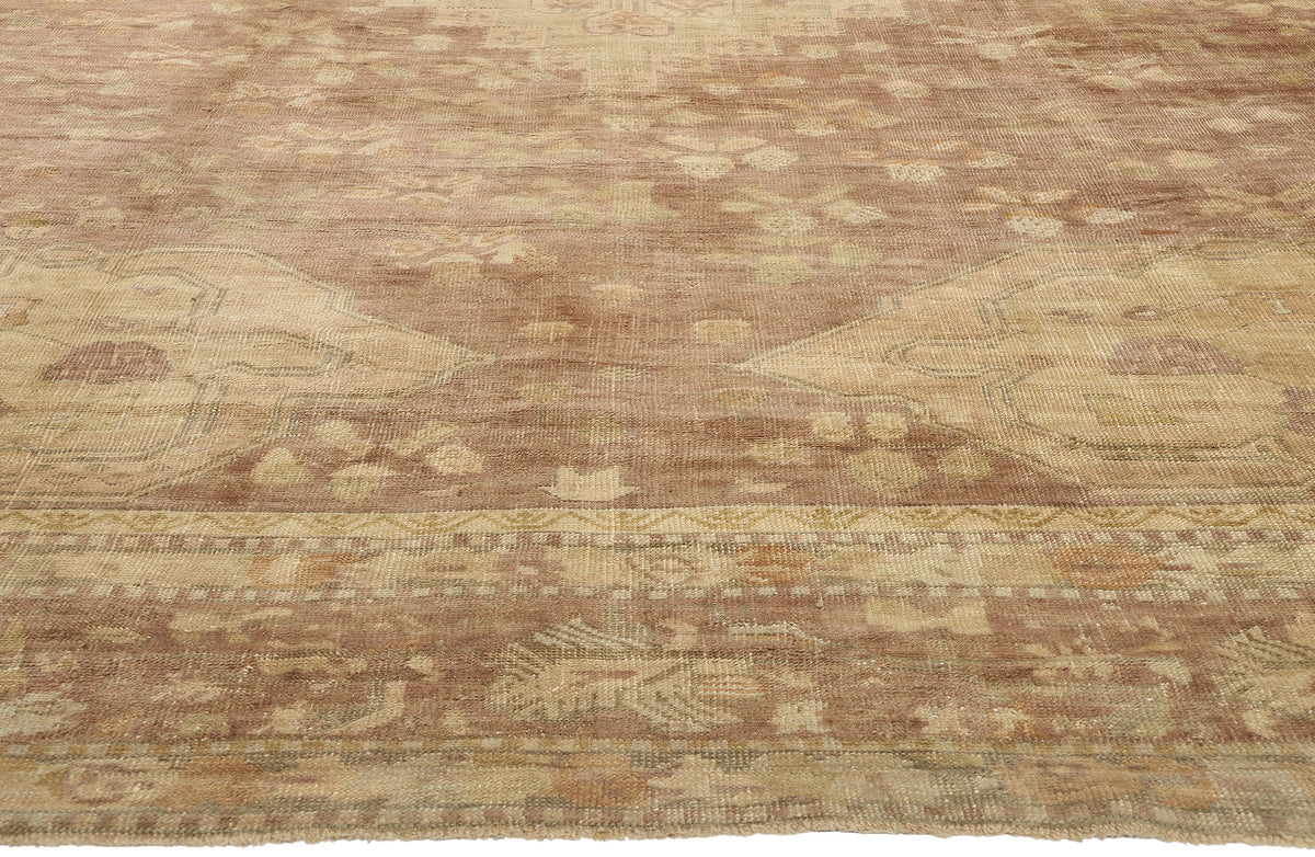 13 x 17 Antique Turkish Oushak Rug 74227