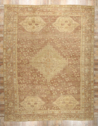 13 x 17 Antique Turkish Oushak Rug 74227
