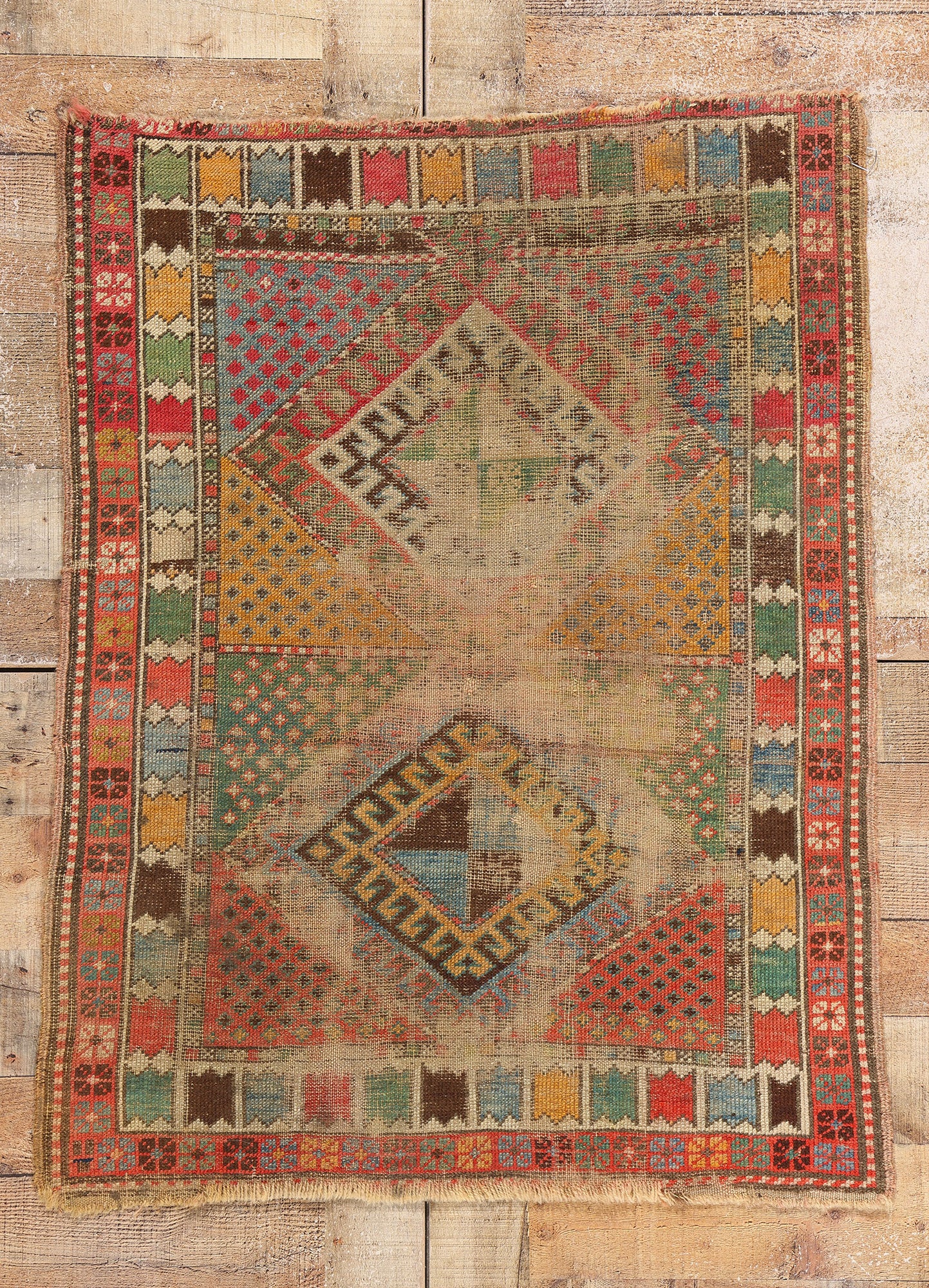 3 x 4 Antique Caucasian Shirvan Rug 78966