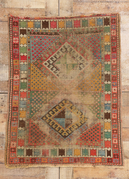 3 x 4 Antique Caucasian Shirvan Rug 78966