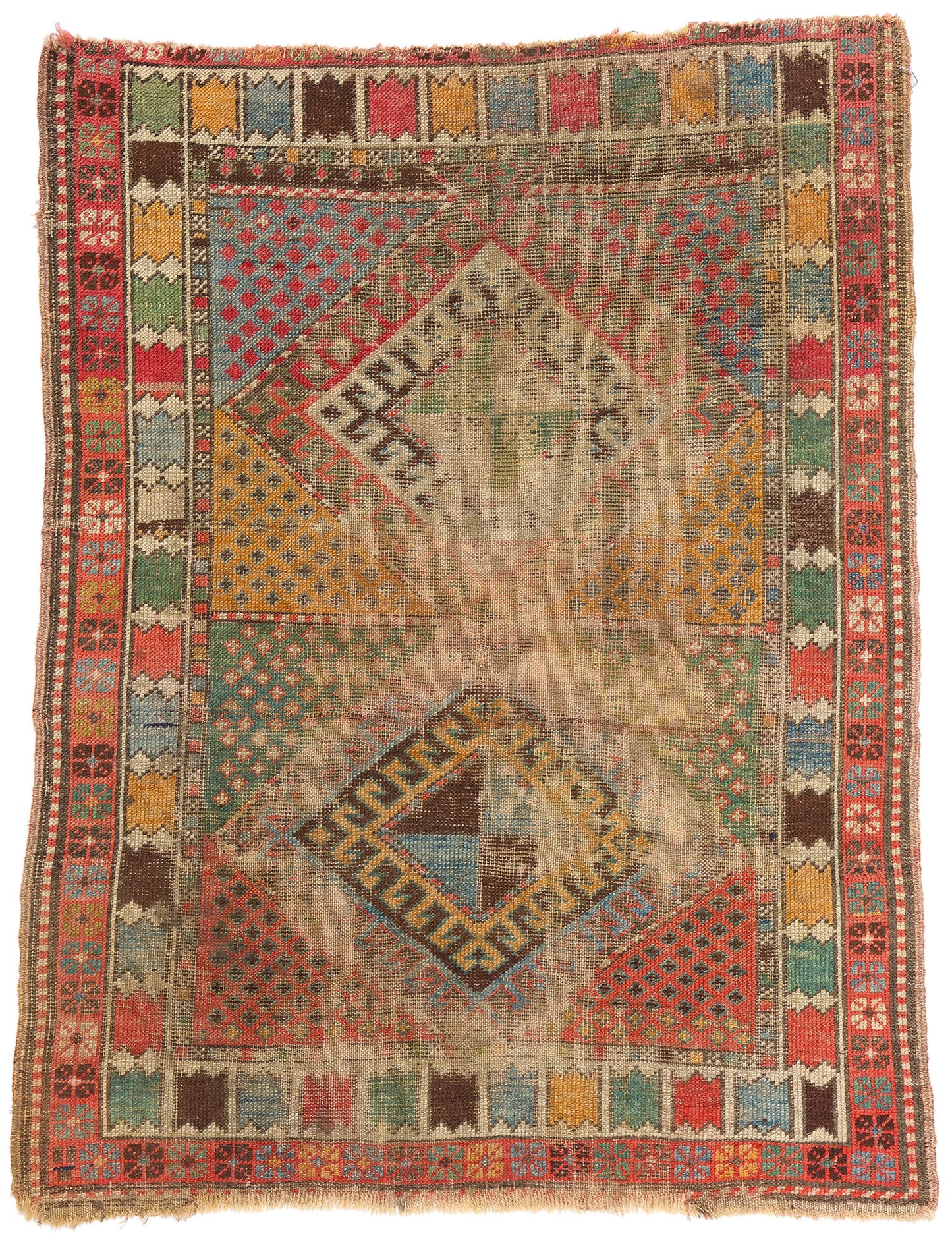 3 x 4 Antique Caucasian Shirvan Rug 78966