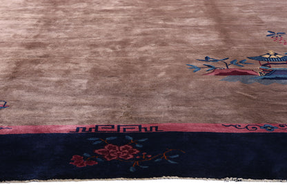 9 x 11 Antique Chinese Art Deco Rug 79268