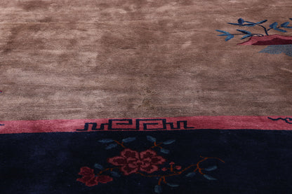 9 x 11 Antique Chinese Art Deco Rug 79268