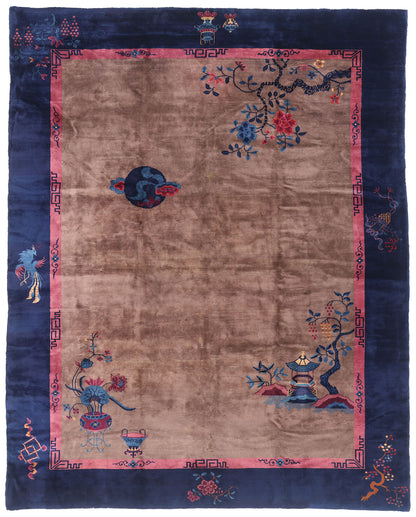 9 x 11 Antique Chinese Art Deco Rug 79268
