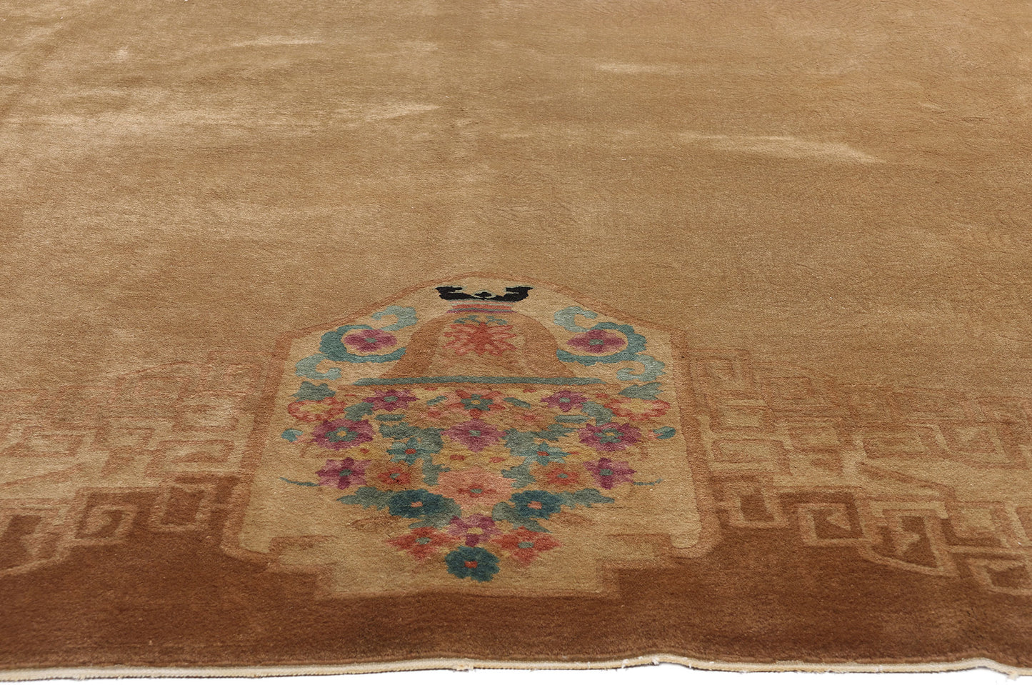 9 x 12 Antique Chinese Art Deco Rug 78989