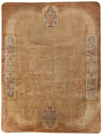 9 x 12 Antique Chinese Art Deco Rug 78989