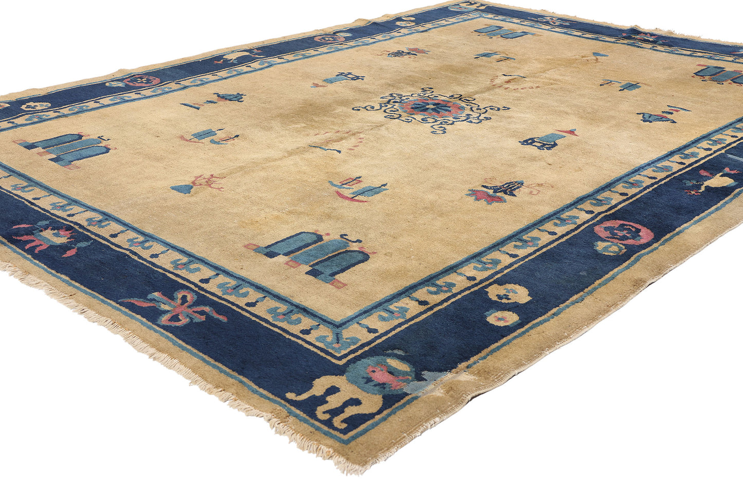 6 x 9 Antique Chinese Peking Rug 78921