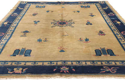 6 x 9 Antique Chinese Peking Rug 78921