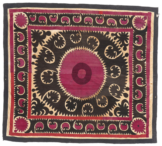 4 x 5 Antique Uzbek Shakhrisabz Suzani Tapestry 79093