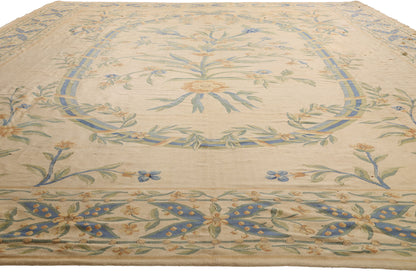 12 x 17 Antique French Aubusson Rug 79292