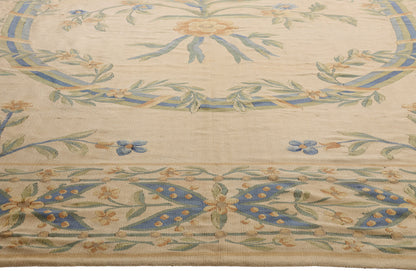 12 x 17 Antique French Aubusson Rug 79292