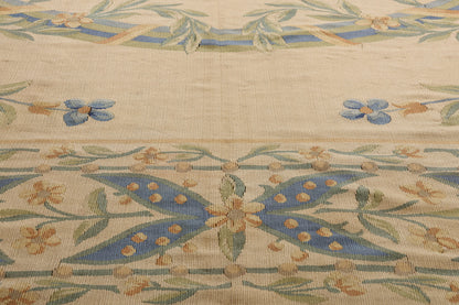 12 x 17 Antique French Aubusson Rug 79292