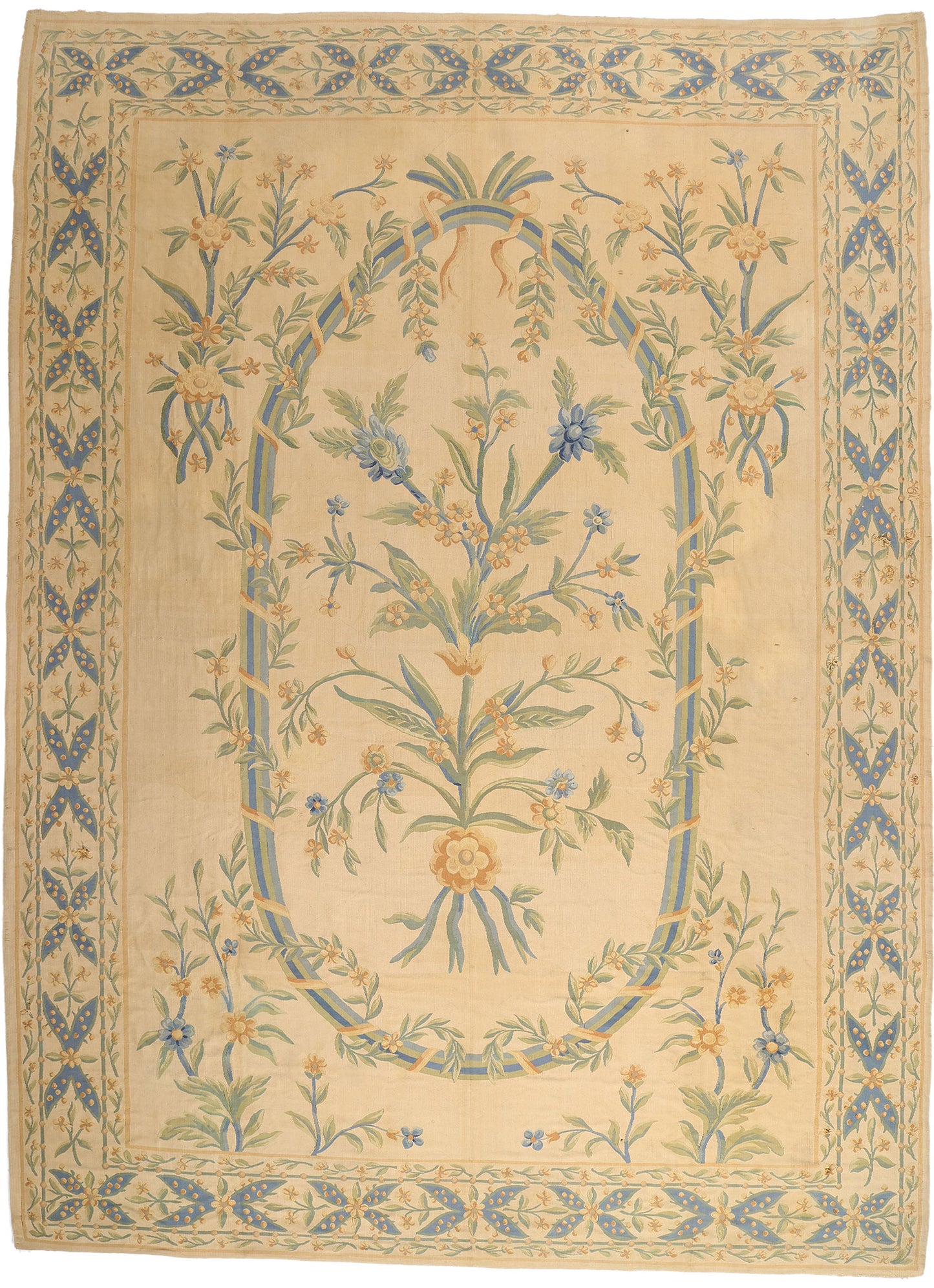 Antique-French-Aubusson-Rug-12x17-Belle-Epoque-Edwardian-Style-Carpet-79292