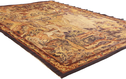 6 x 9 Antique French Aubusson Tapestry 79208