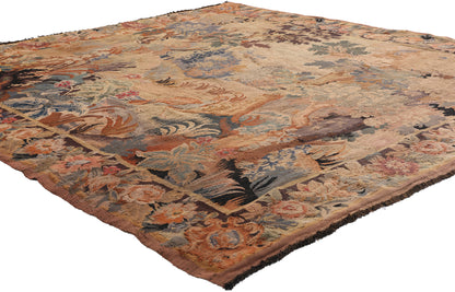 7 x 8 Antique French Aubusson Tapestry 79194