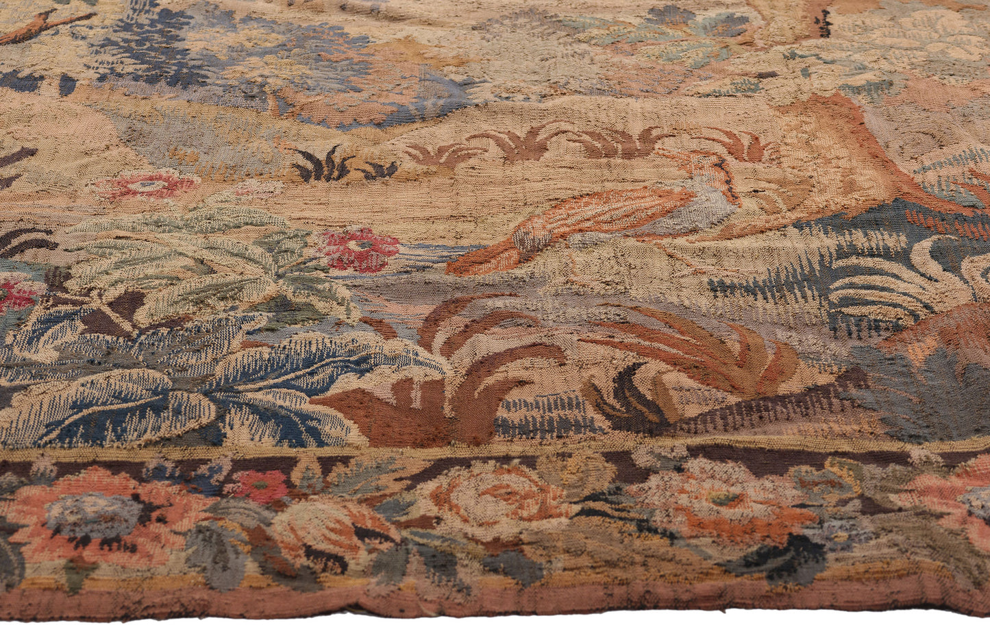 7 x 8 Antique French Aubusson Tapestry 79194
