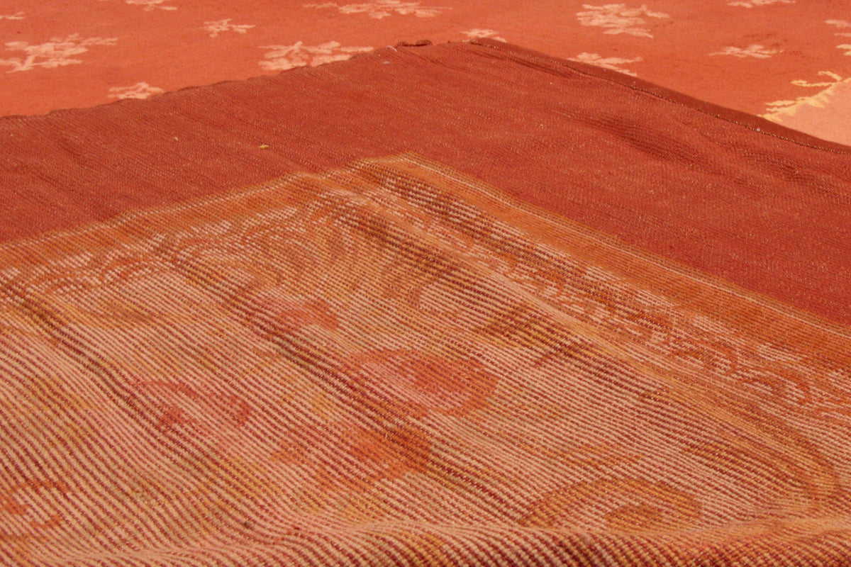 17 x 21 - Rust Antique French Savonnerie Rug - 73397