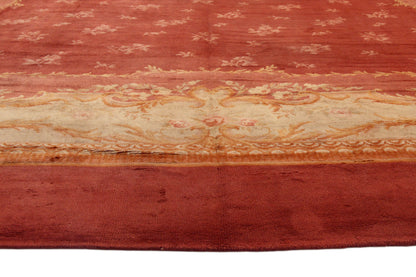 17 x 21 - Rust Antique French Savonnerie Rug - 73397
