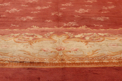 17 x 21 - Rust Antique French Savonnerie Rug - 73397