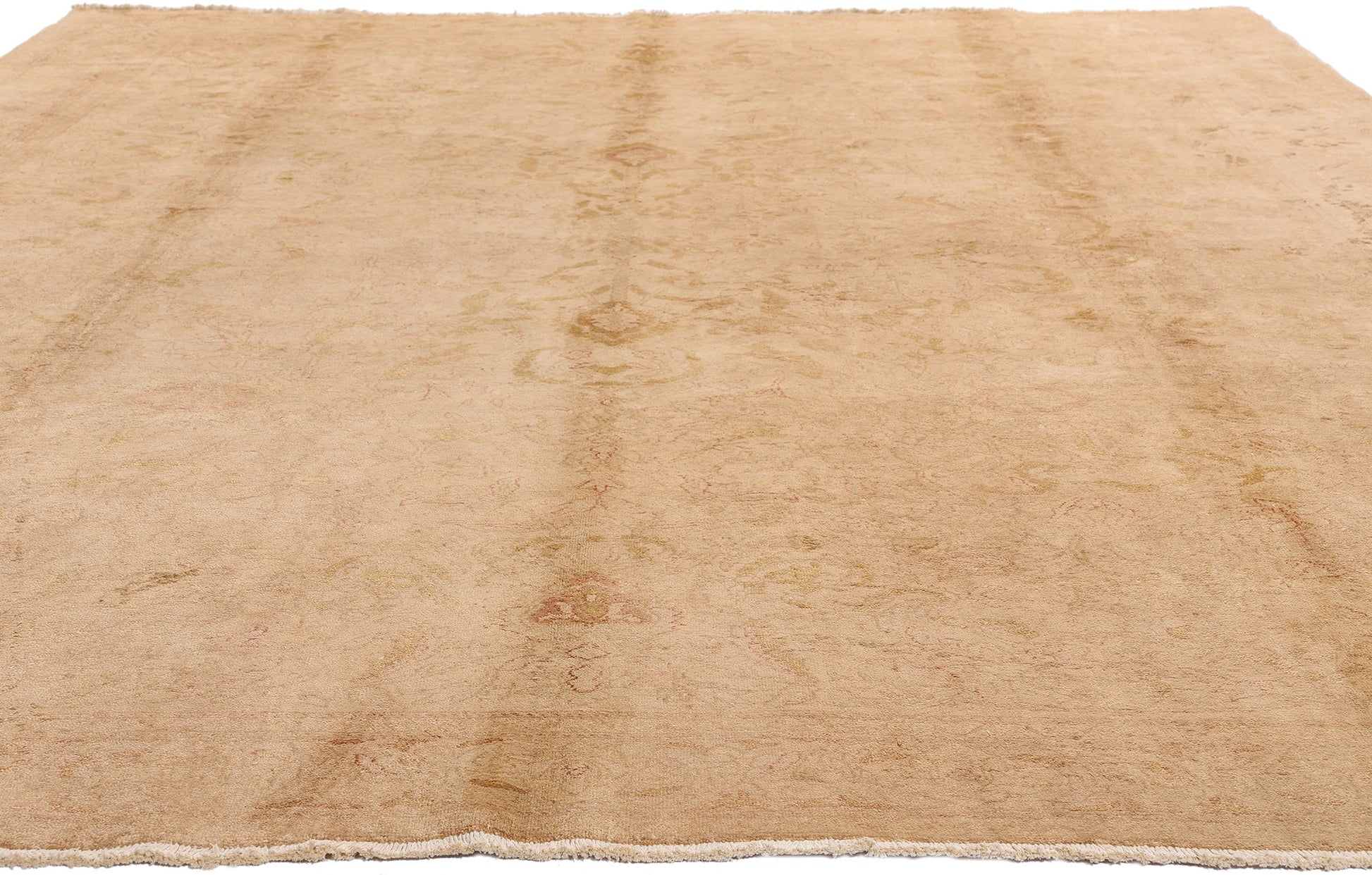 9 x 13 Antique Golden Turkish Oushak Rug 71910