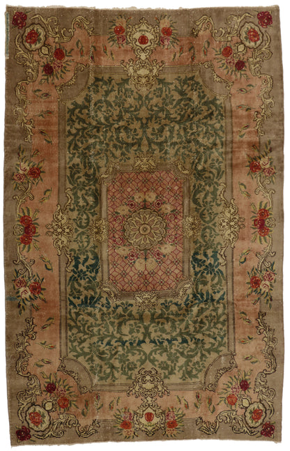 7 x 11 Antique Green Turkish Sparta Rug 71541