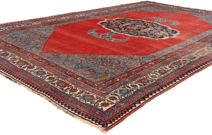 7 x 12 Antique Persian Halvai Bijar Rug 79080