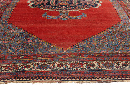 7 x 12 Antique Persian Halvai Bijar Rug 79080