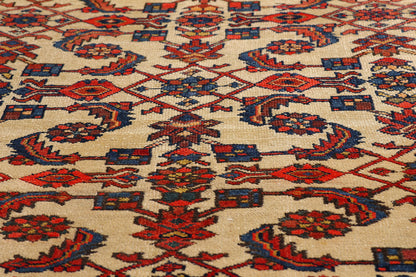 5 x 6 Ivory Antique Persian Malayer Rug 79307