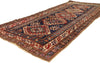 4 x 9 Navy Blue Antique Caucasian Kazak Rug 79319
