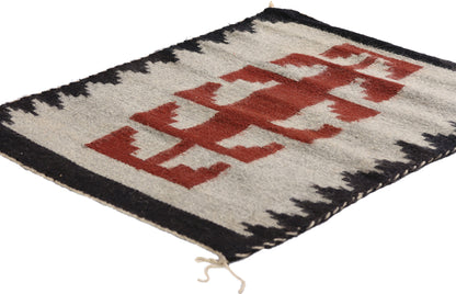 2 x 2 Gray Antique Klagetoh Navajo Rug 79334