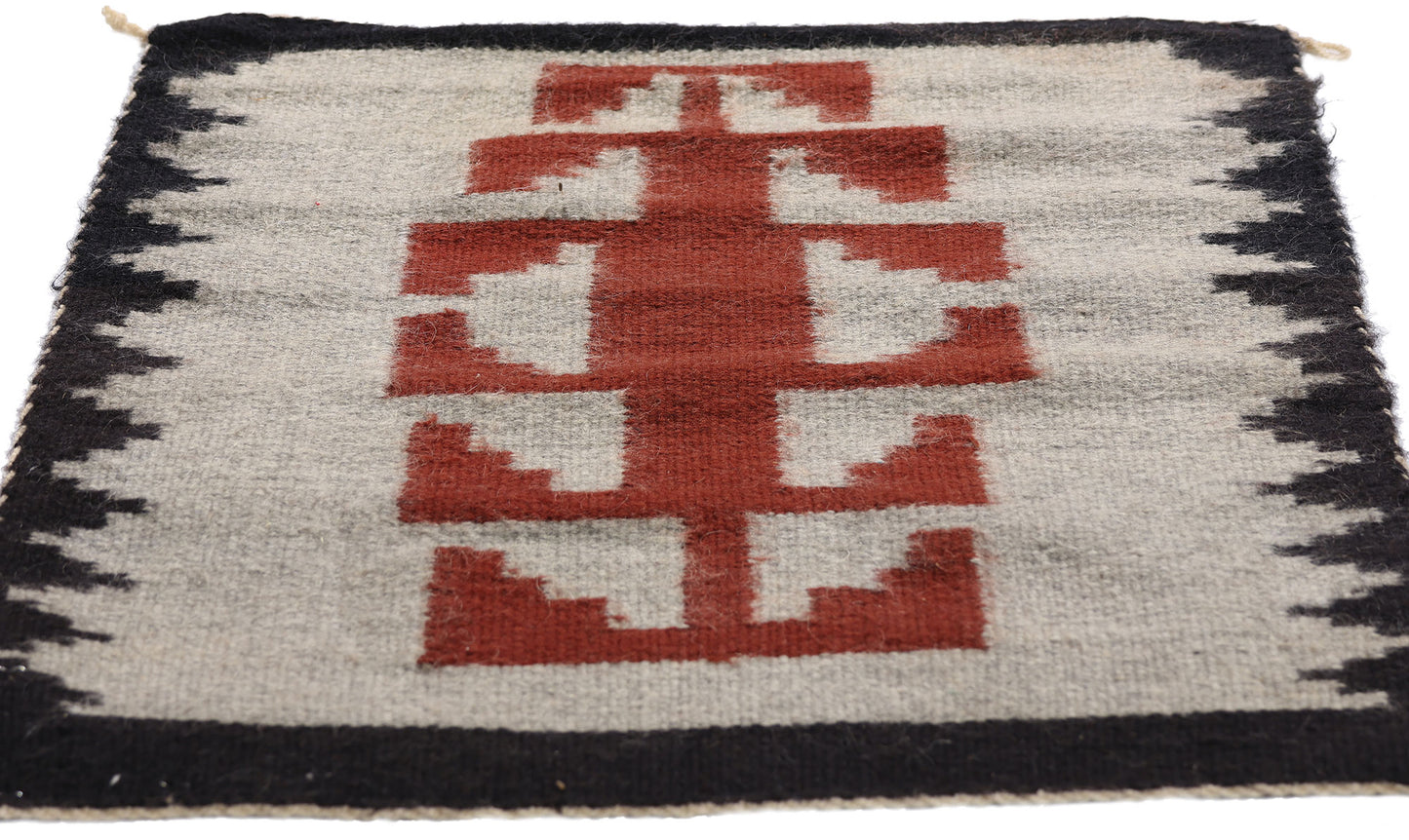 2 x 2 Gray Antique Klagetoh Navajo Rug 79334