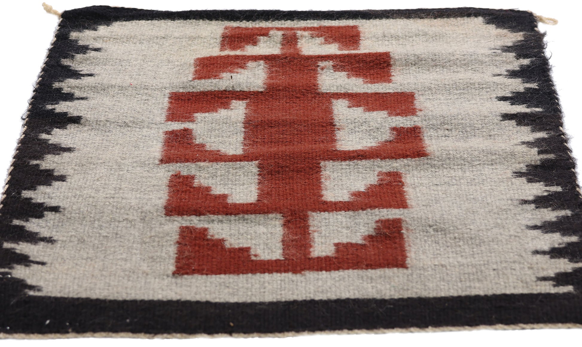 2 x 2 Gray Antique Klagetoh Navajo Rug 79334