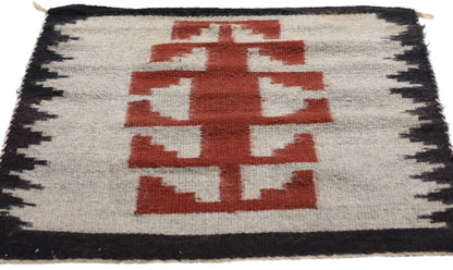 2 x 2 Gray Antique Klagetoh Navajo Rug 79334