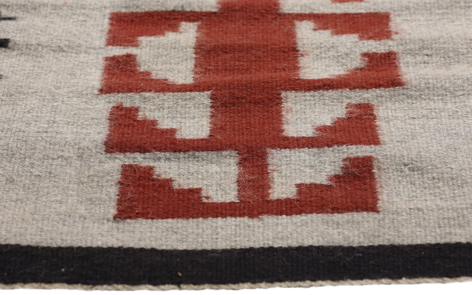 2 x 2 Gray Antique Klagetoh Navajo Rug 79334