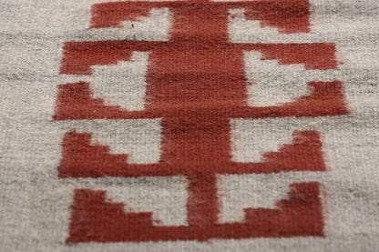 2 x 2 Gray Antique Klagetoh Navajo Rug 79334