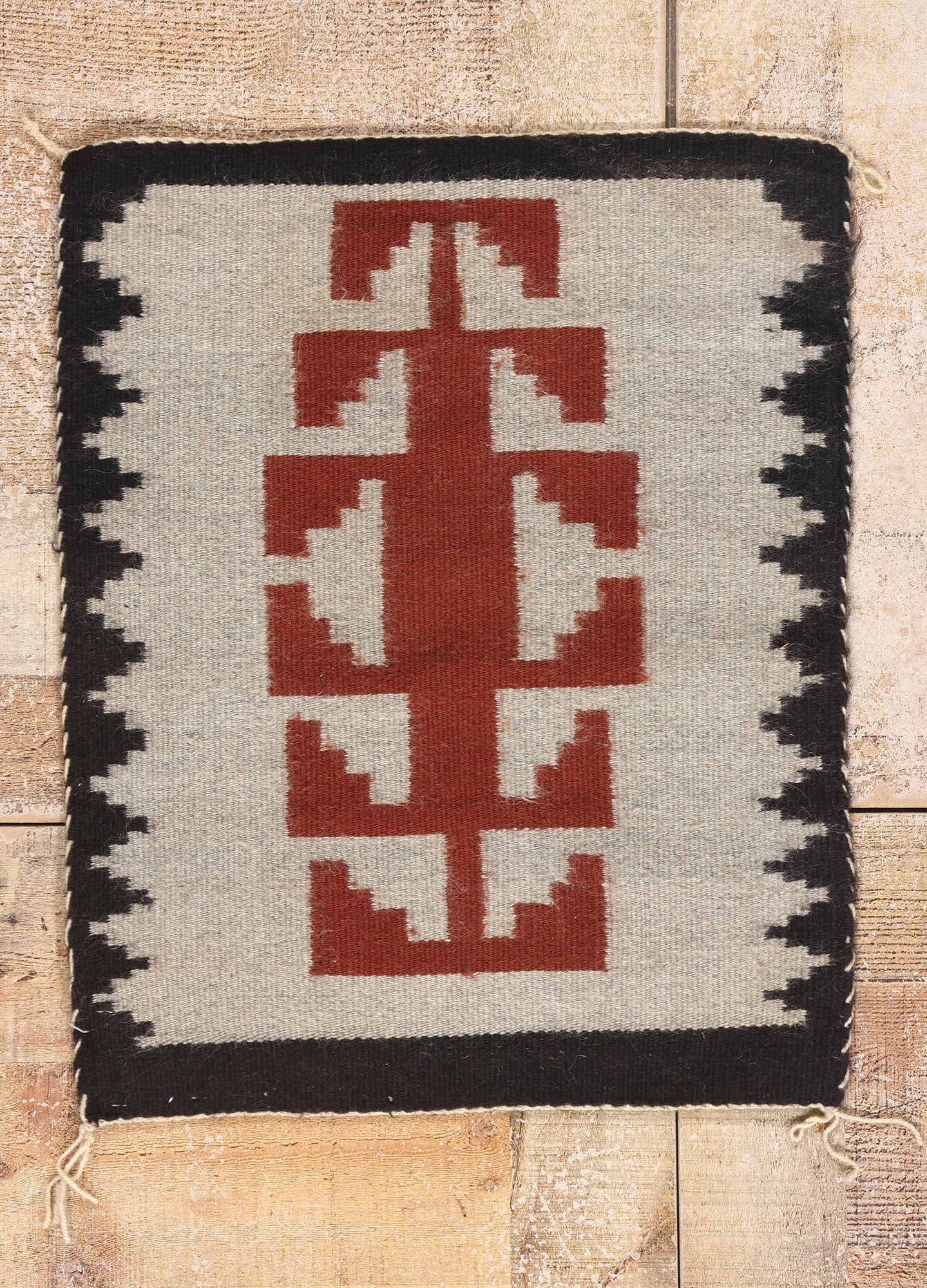 2 x 2 Gray Antique Klagetoh Navajo Rug 79334