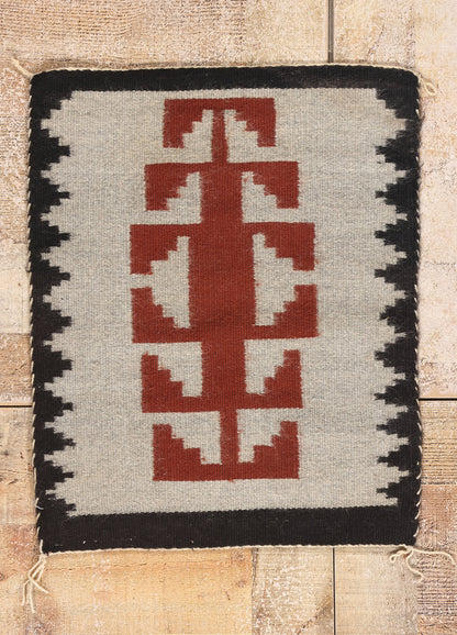 2 x 2 Gray Antique Klagetoh Navajo Rug 79334