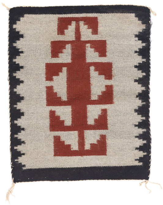 2 x 2 Gray Antique Klagetoh Navajo Rug 79334
