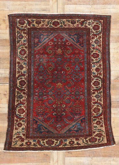 5 x 6 Antique Persian Lilihan Rug 78963