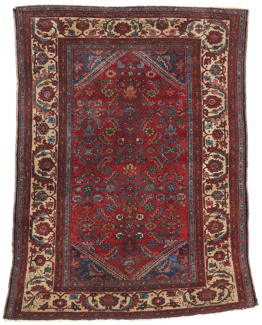 5 x 6 Antique Persian Lilihan Rug 78963