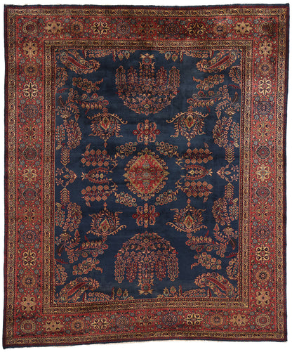 8 x 9 Vintage Indian Sarouk Rug 79006