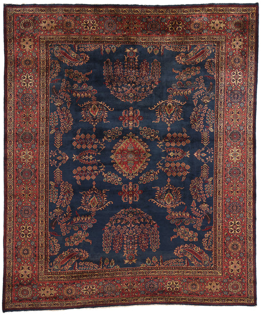 8 x 9 Vintage Indian Sarouk Rug 79006