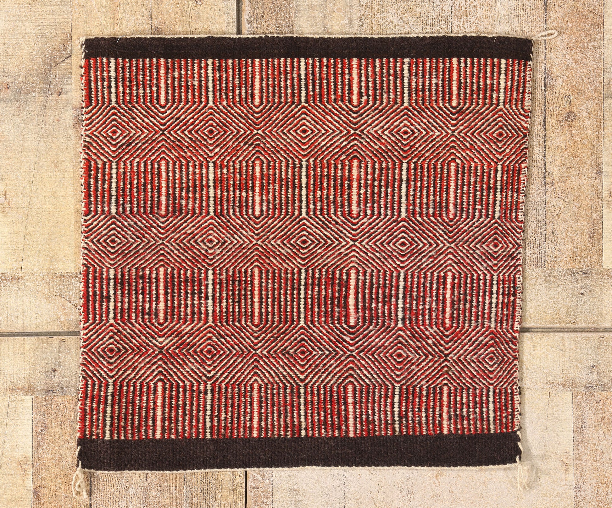 2 x 2 Antique Navajo Twill Single Saddle Blanket Rug 79318
