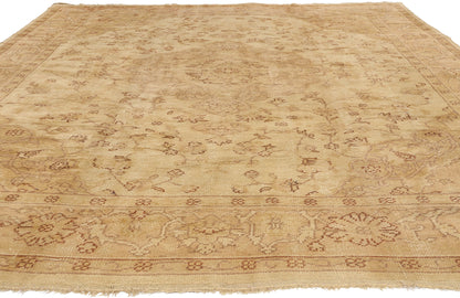 10 x 14 - Gold Antique Turkish Oushak Rug - 74056