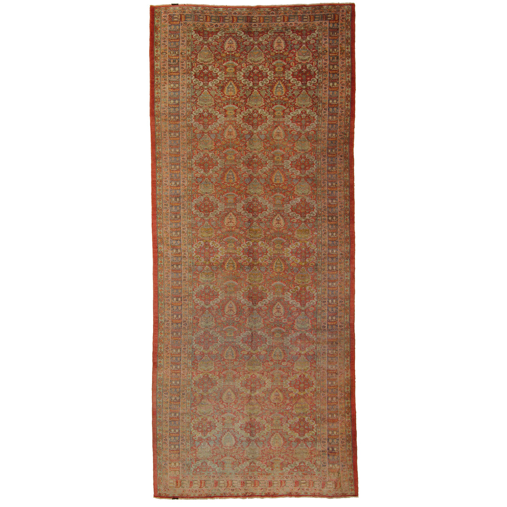 6 x 14 - Red Antique Turkish Oushak Rug - 51018