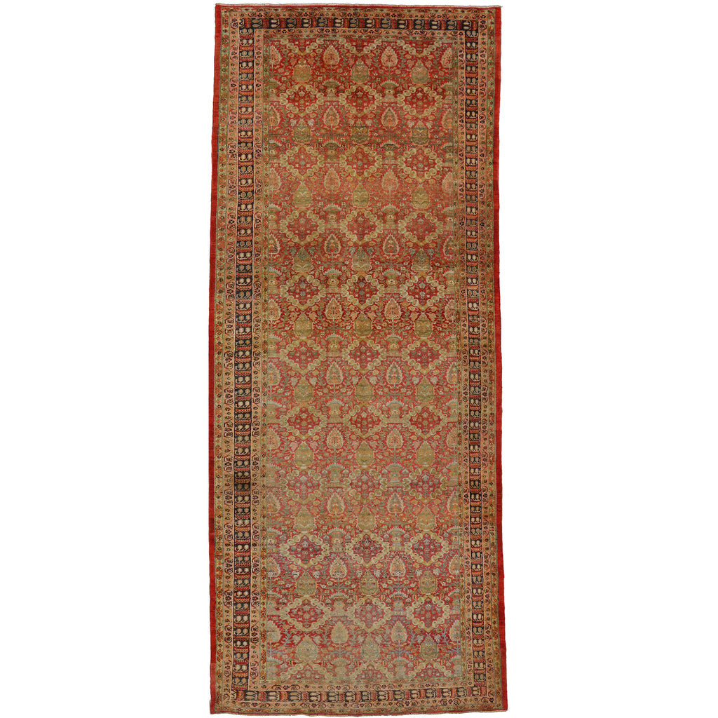 6 x 14 - Red Antique Turkish Oushak Rug - 51019