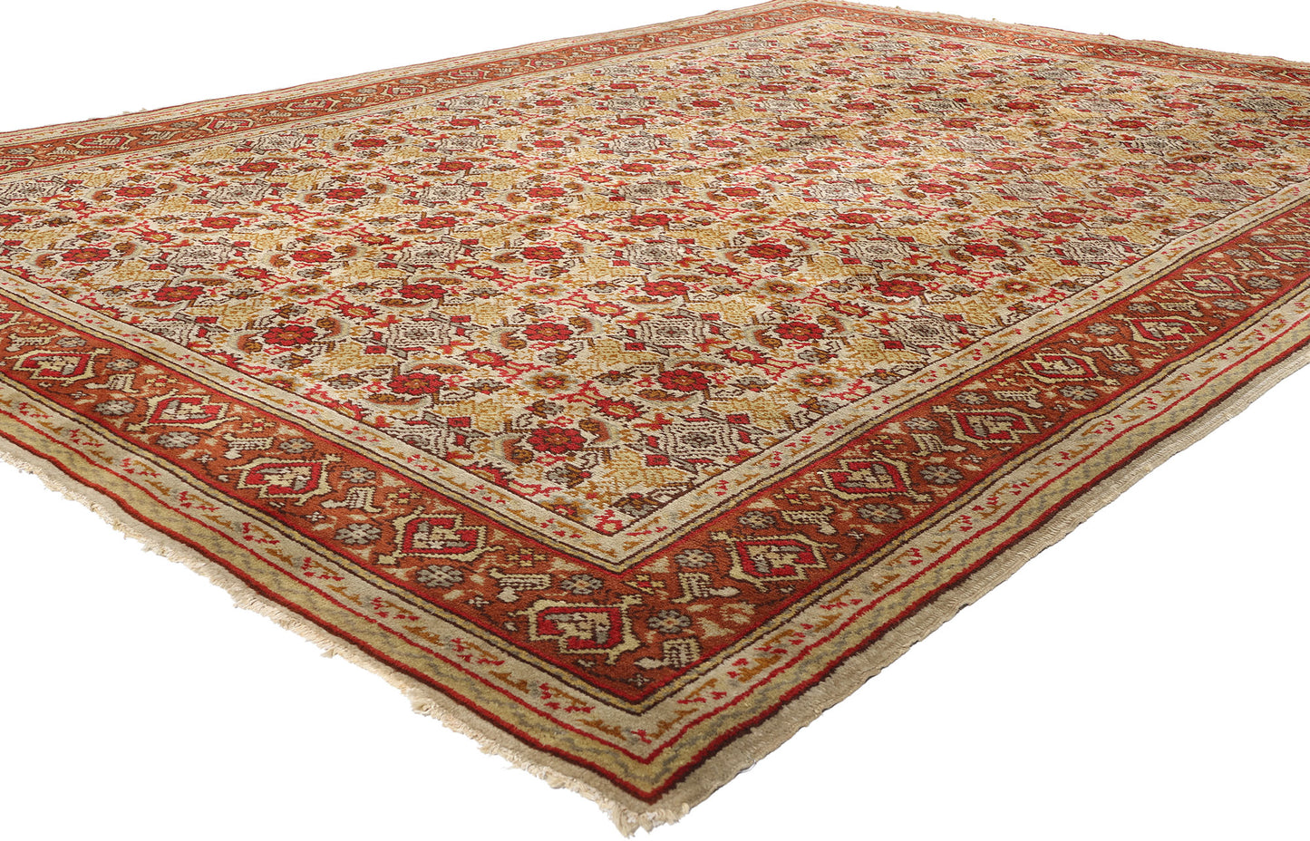 8 x 11 Antique Turkish Oushak Rug 79086